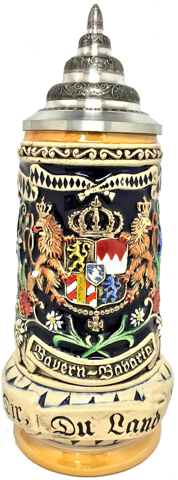 Bayern Bavaria Coat of Arms Relief LE German Beer Stein .5 L Made in Germany