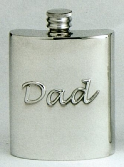 Dad Fine English Pewter Flask