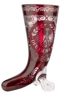 Deutschland Colored Cased Glass Horn Deutschland Colored Cased Glass Horn