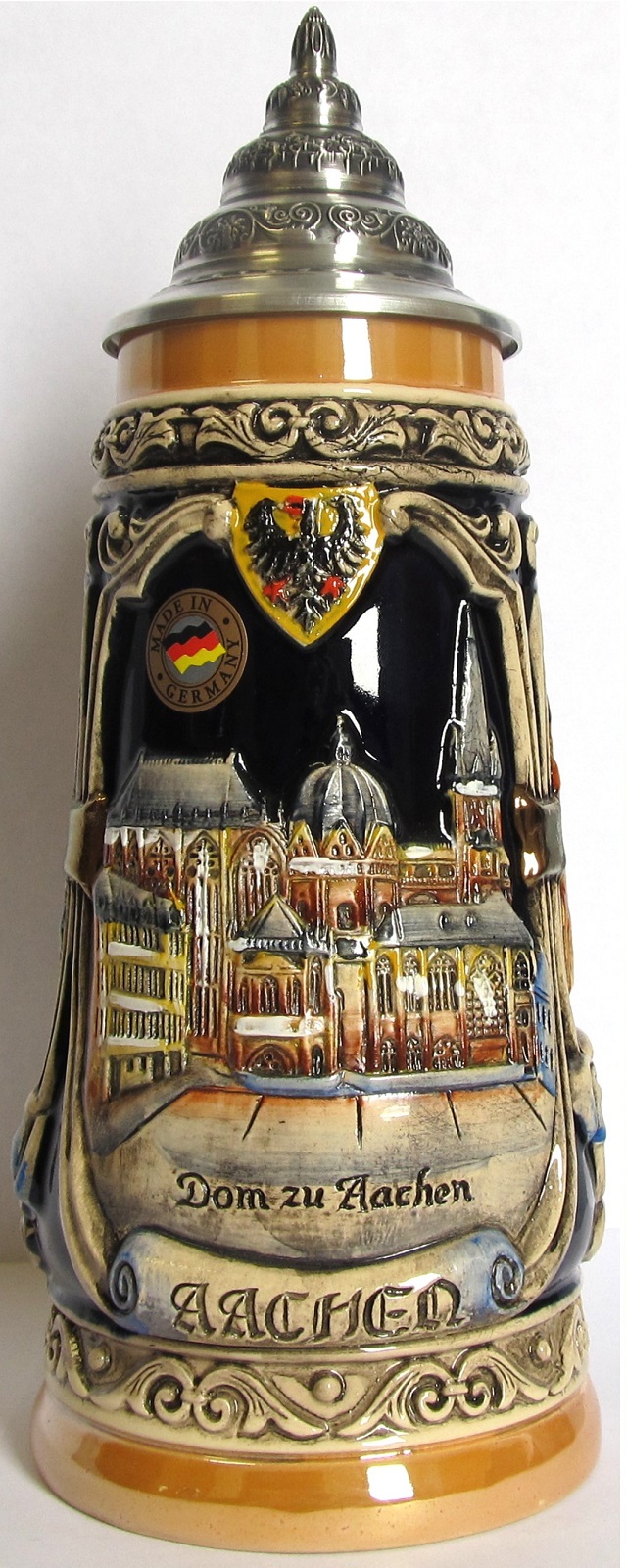 Aachen Germany Cathedral City Hall and Elise Fountain LE German Beer Stein .5 L