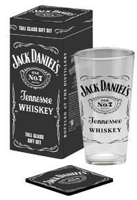 Jack Daniel's 20 oz Mixing Glass/Coaster Tin Set