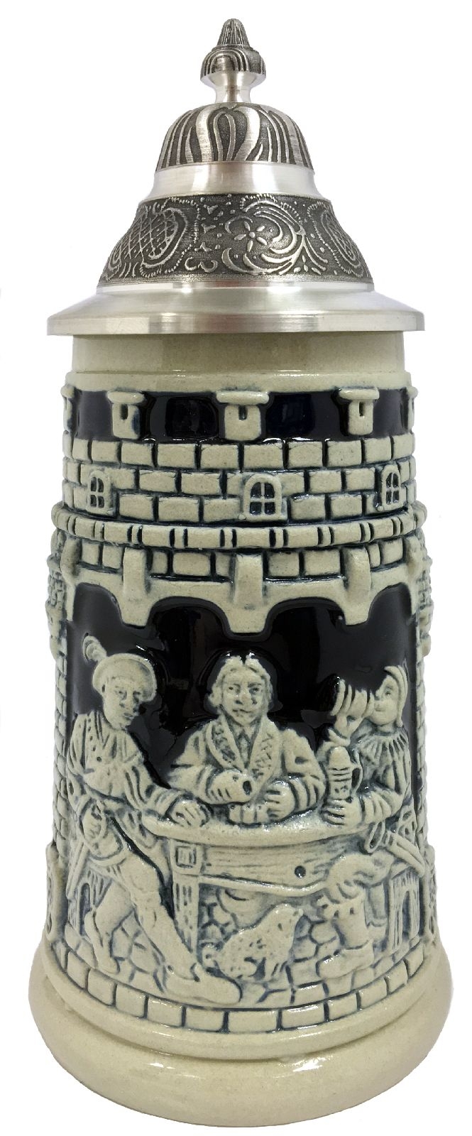 Life is a Gamble Men Drinking Grey Relief LE German Stoneware Beer Stein .25 L