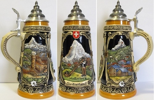 Limited Edition Matterhorn Switzerland German Beer Stein .5L