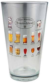 Pint Glass 'Beer Glasses of Deutschland'