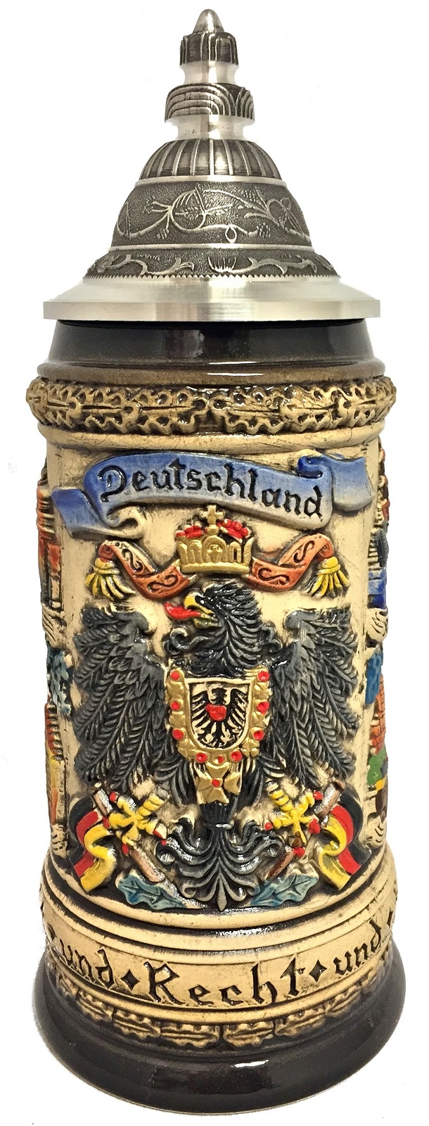 Rustic Deutschland Germany Eagle with Oak Leaves LE German Beer Stein .25 L
