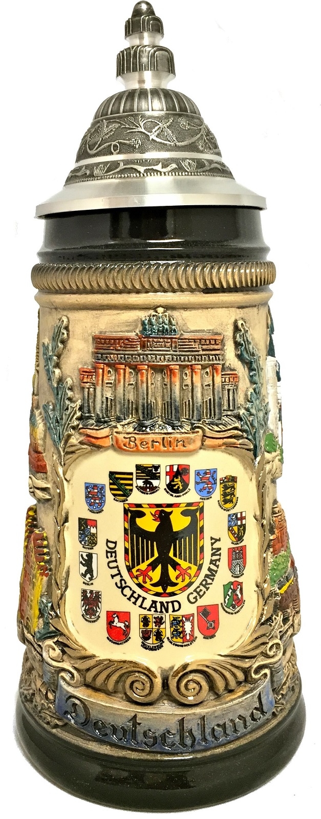 Rustic Deutschland Germany Shield Cities with Crests LE German Beer Stein .5 L