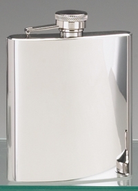 STAINLESS STEEL HIP FLASK W/ POLISHED FINISH