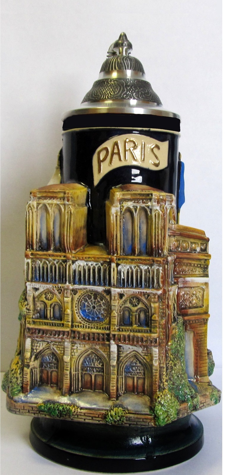 3D Paris France Landmarks with Eiffel Tower Handle LE German Beer Stein 1.2 L