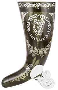 Ireland Colored Cased Glass Horn