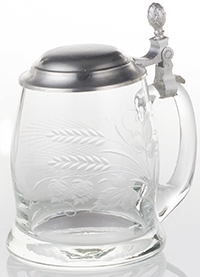 Engraved Stein With Pewter Lid