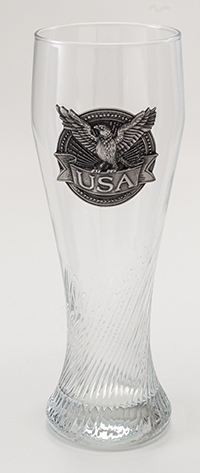 Pilsner Glass With USA Badge