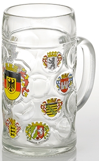 1.0L Isar Crest Glass Mug