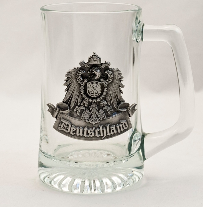 Glass Mug With Deutschland Crest