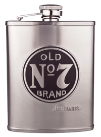 Satin Flask w/ Large Jack Daniel's Old No. 7 Logo