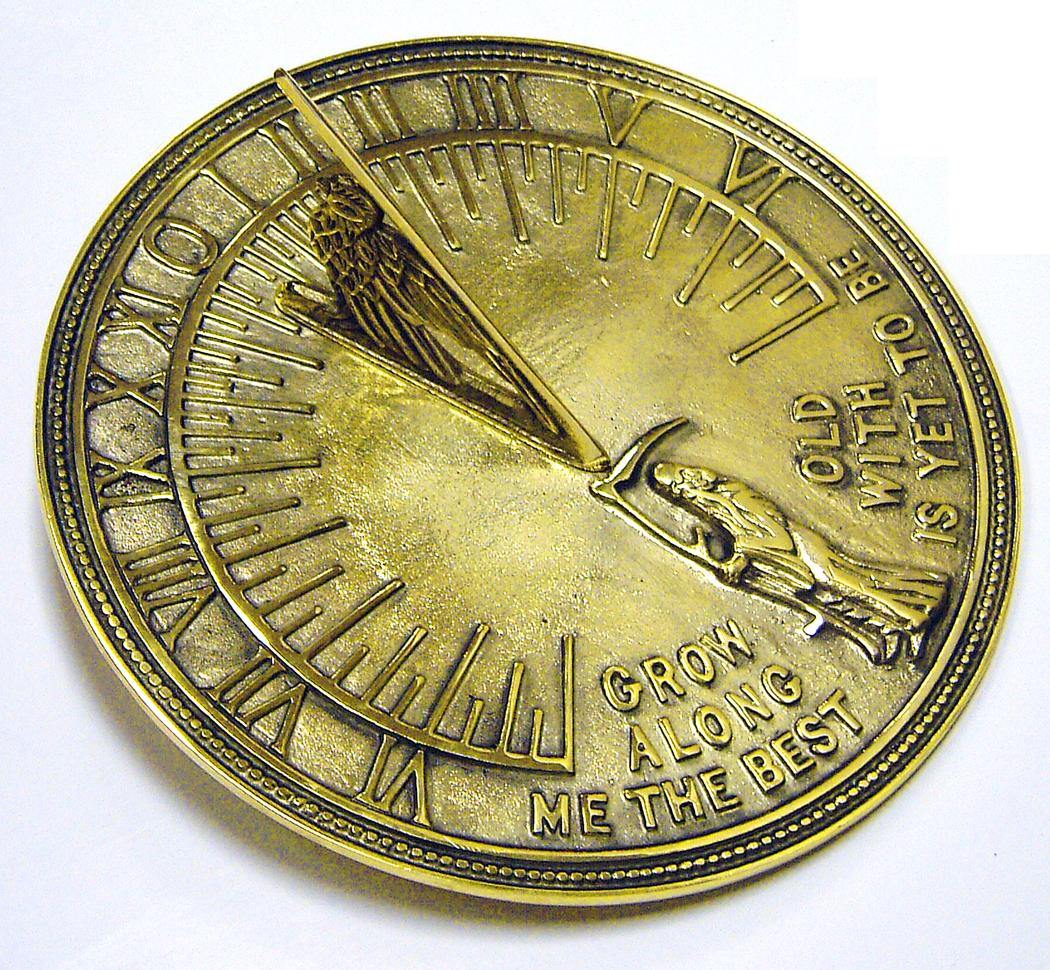 Brass Father Time Sundial