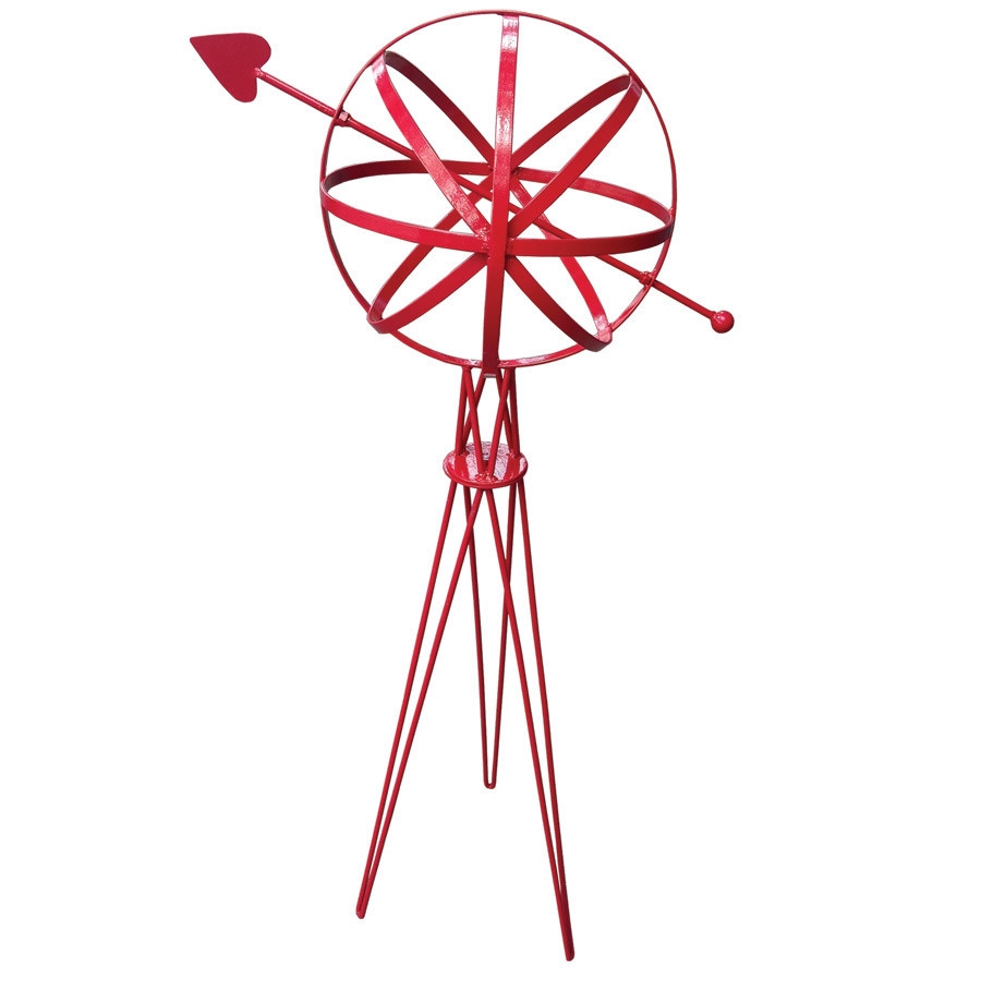 Sphere w/Hairpin Base (Red Finish) Sphere w/Hairpin Base (Red Finish)