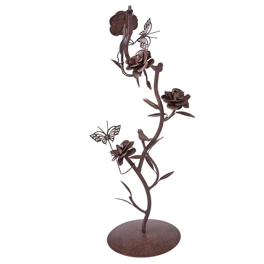 Rose Pedestal Base (Wrought Iron w/Rusty Gold Finish) Rose Pedestal Base (Wrought Iron w/Rusty Gold Finish)