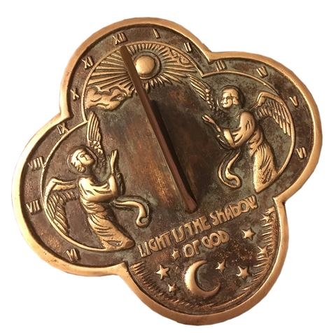 Brass Angel Sundial (Solid Brass w/Verdigris Highlights) Brass Angel Sundial (Solid Brass w/Verdigris Highlights)