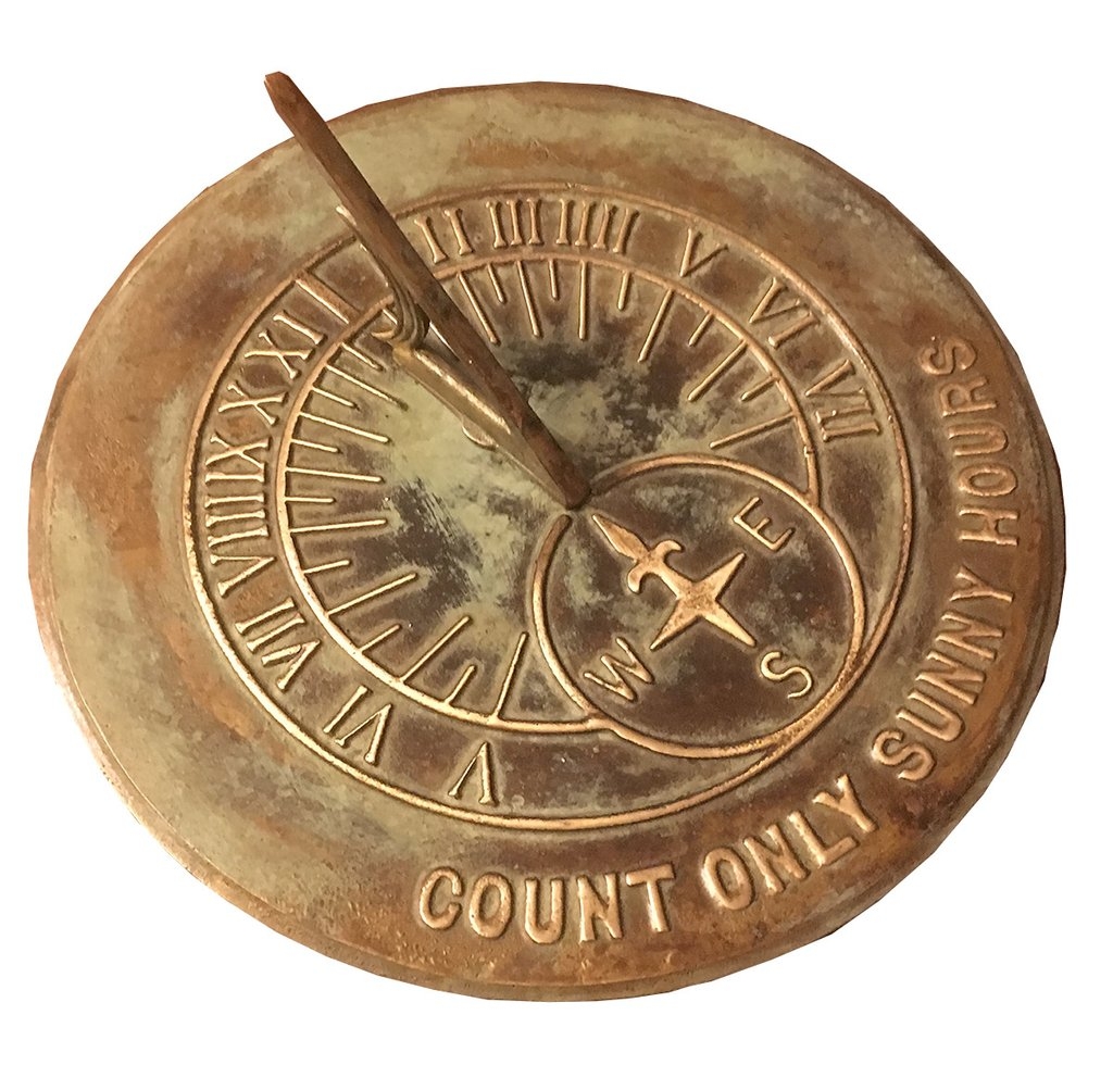 Solid Brass Count Sunny Hours Sundial Solid Brass Count Sunny Hours Sundial