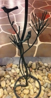 Bird In Pines Pedestal Base (Wrought Iron w/Verdigris Finish) Bird In Pines Pedestal Base (Wrought Iron w/Verdigris Finish)