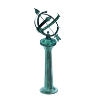 Pillar Cast Iron Pedestal (Cast Iron w/Antique Painted Finish) Pillar Cast Iron Pedestal (Cast Iron w/Antique Painted Finish)