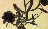 Rose Pedestal Base (Wrought Iron w/Rusty Gold Finish) Rose Pedestal Base (Wrought Iron w/Rusty Gold Finish)