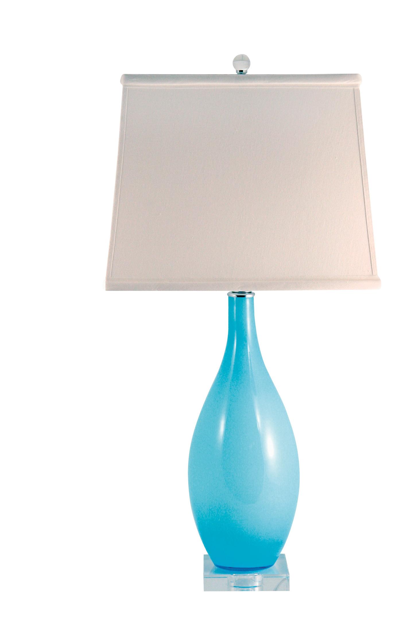 Aqua Blue Glass Table Lamp Table Lamps Co.