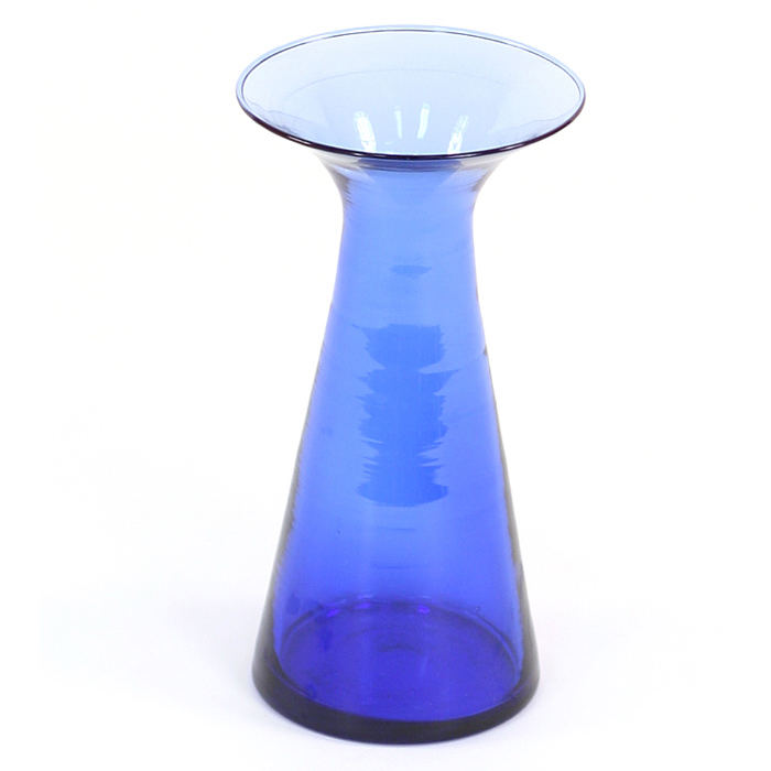 DIY Vase - 8' Azure Blue Glass Bud Vase