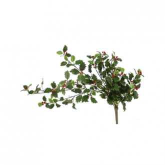 Artificial Holly Bush Vine x 12 with 234 Leaves (Pack of 6; 48/cs)