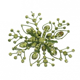 Ornament - 6' Green Jewel Snowflake