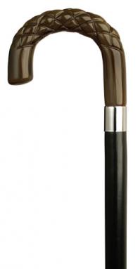 Men's Crook with Diamond Carving in Horn Color