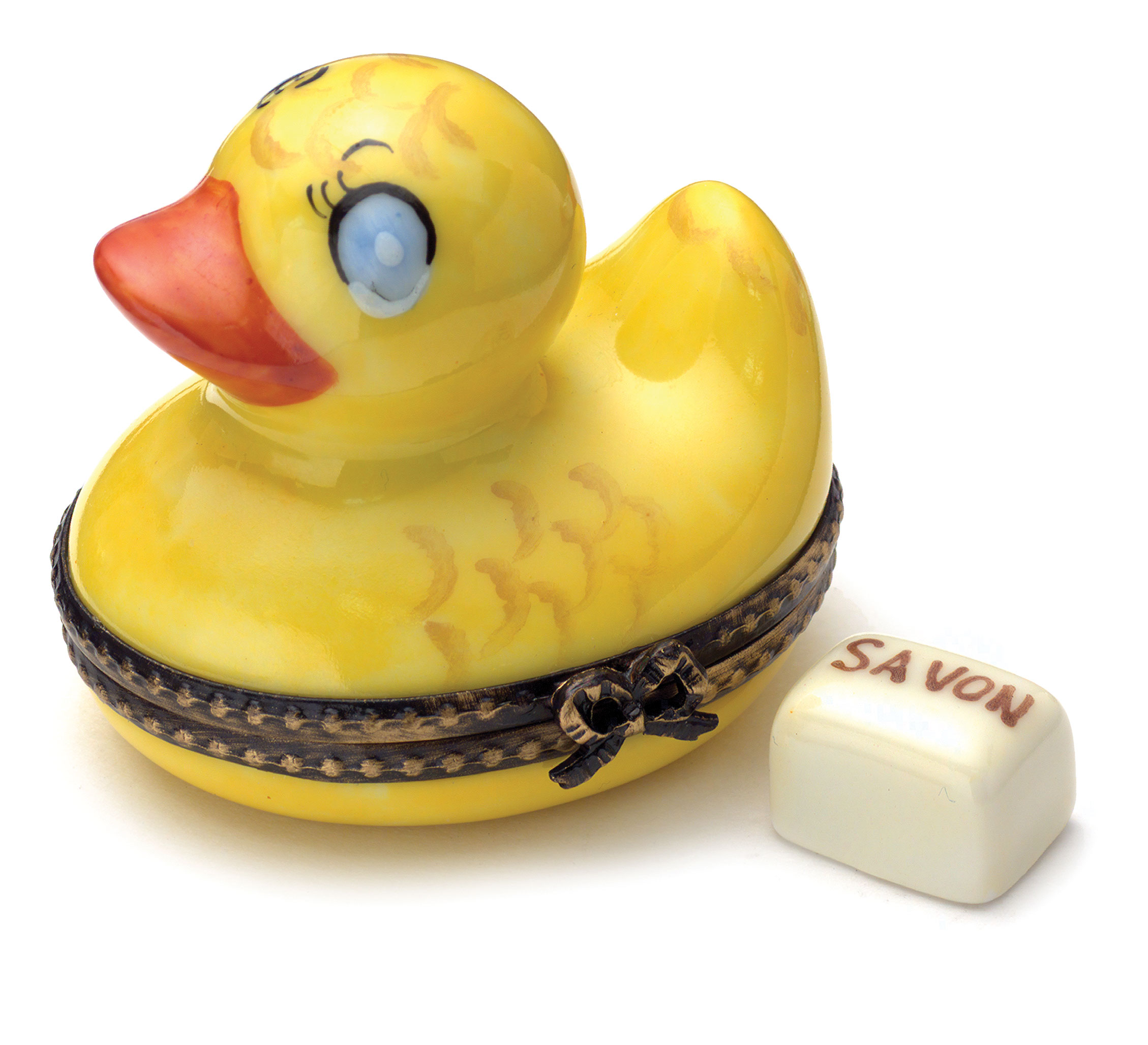 Rubber duck with soap