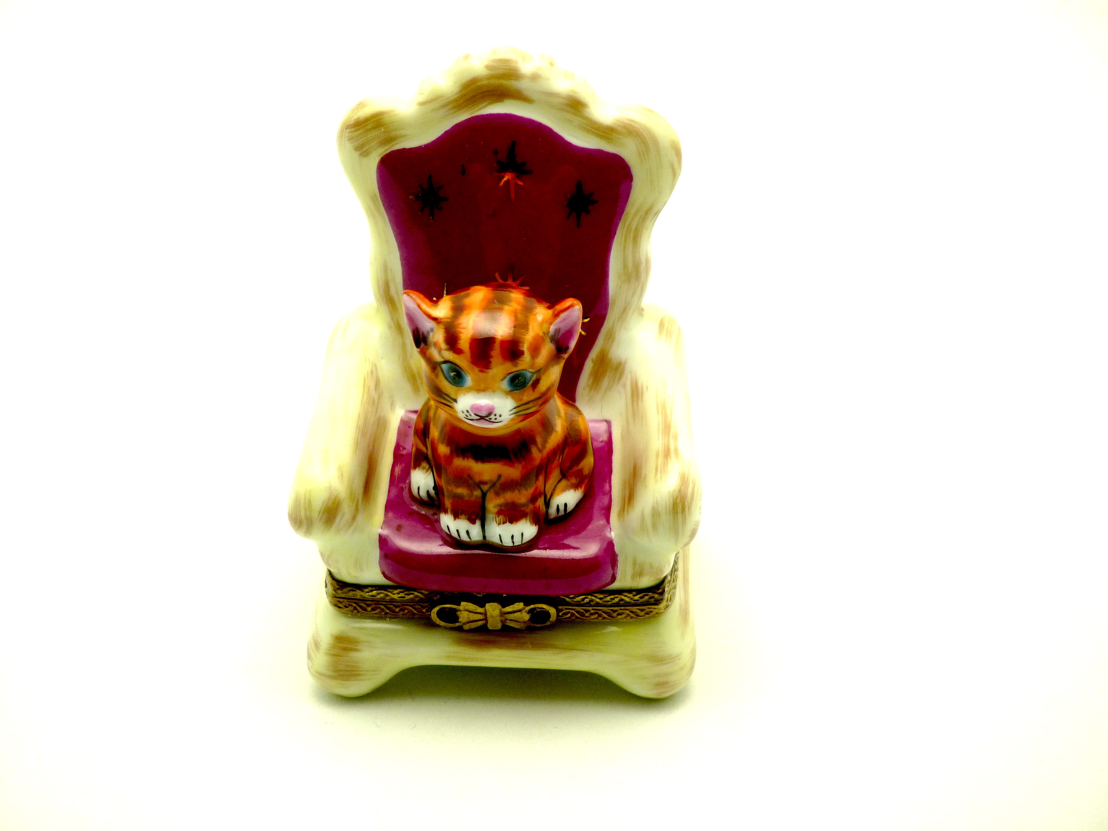 Cat on armchair