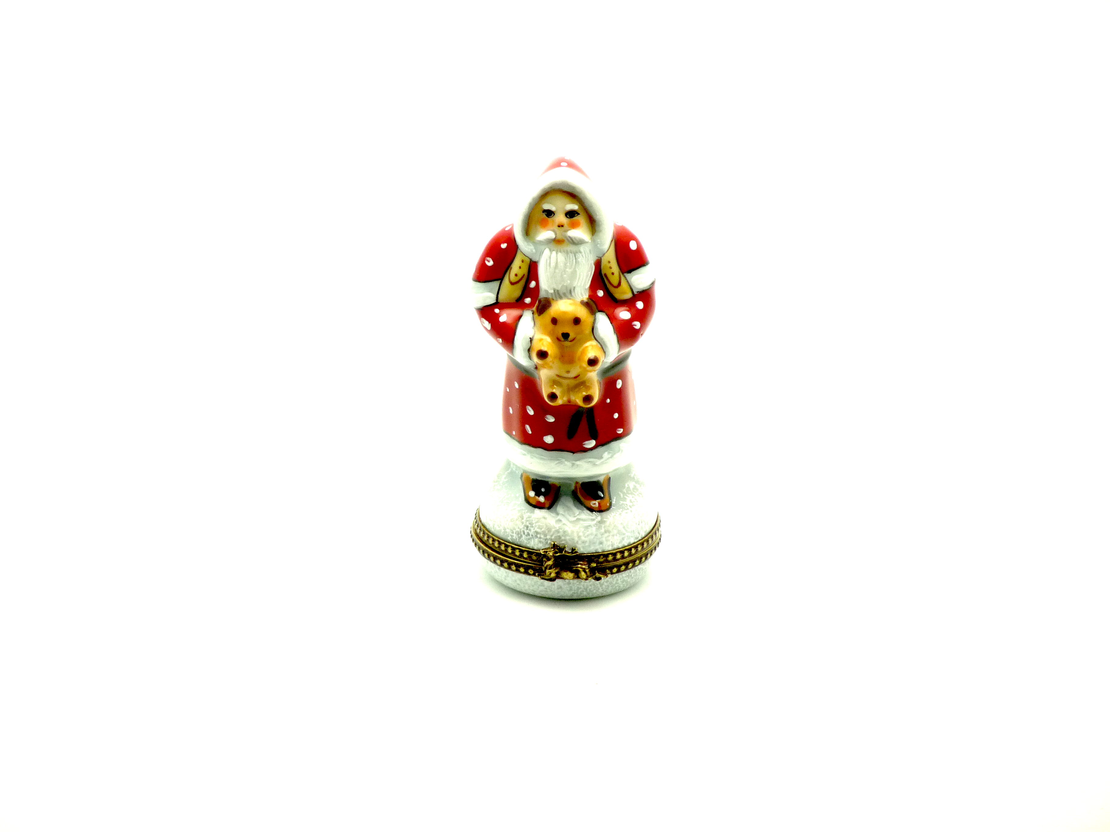 Santa holding teddy bear