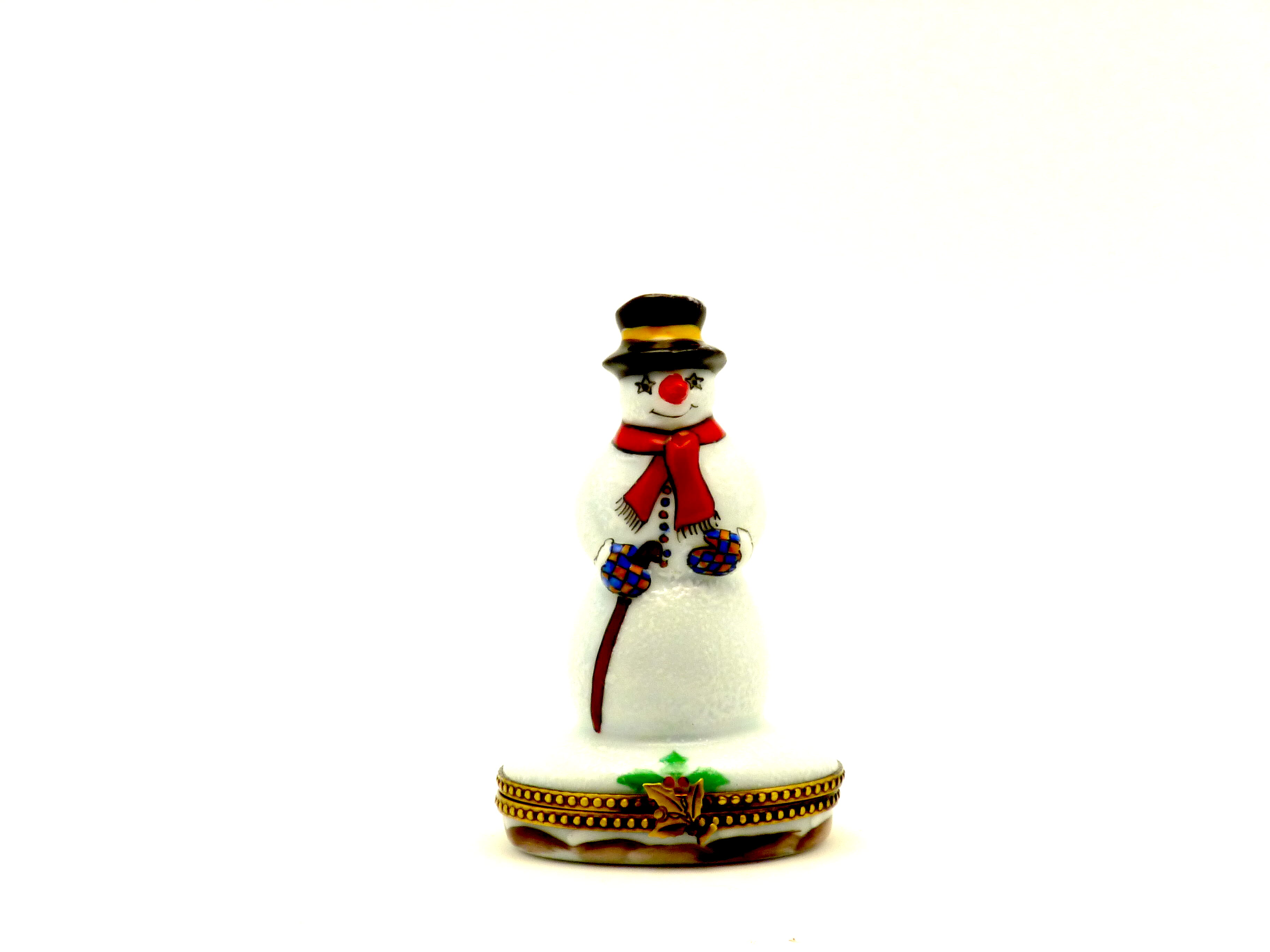 Snowman with star eyes