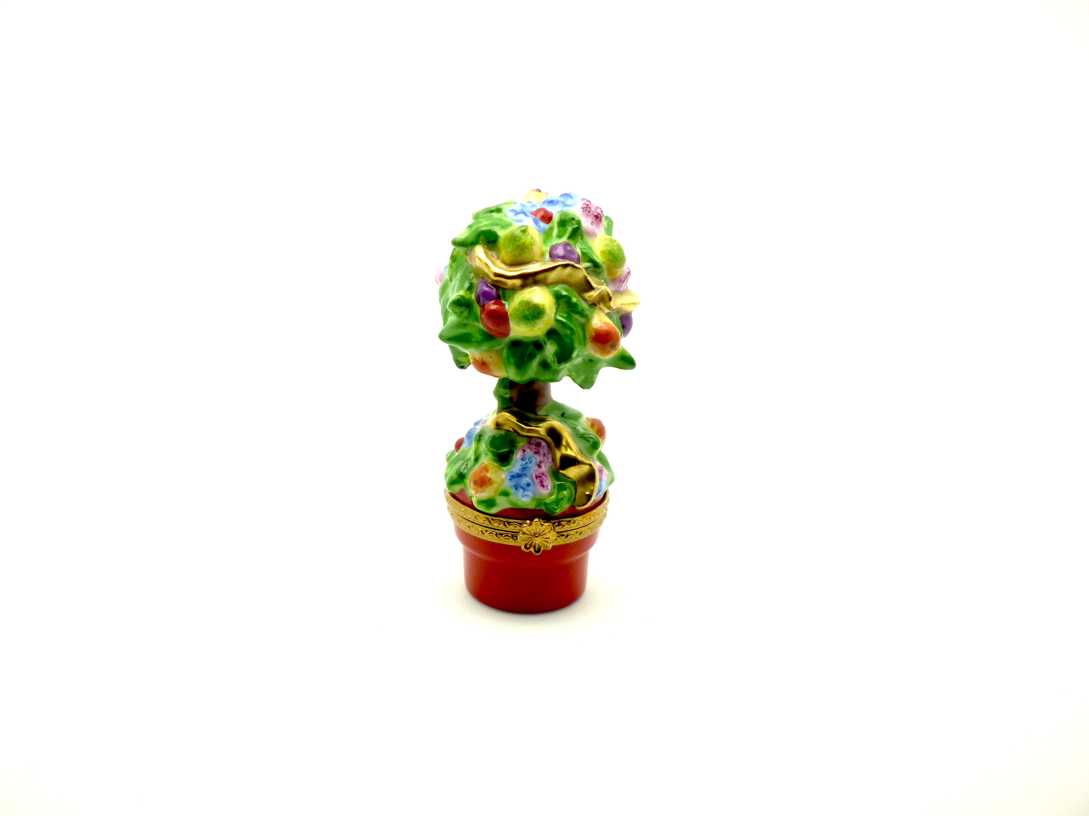 Fruit Topiary with gold ribbon