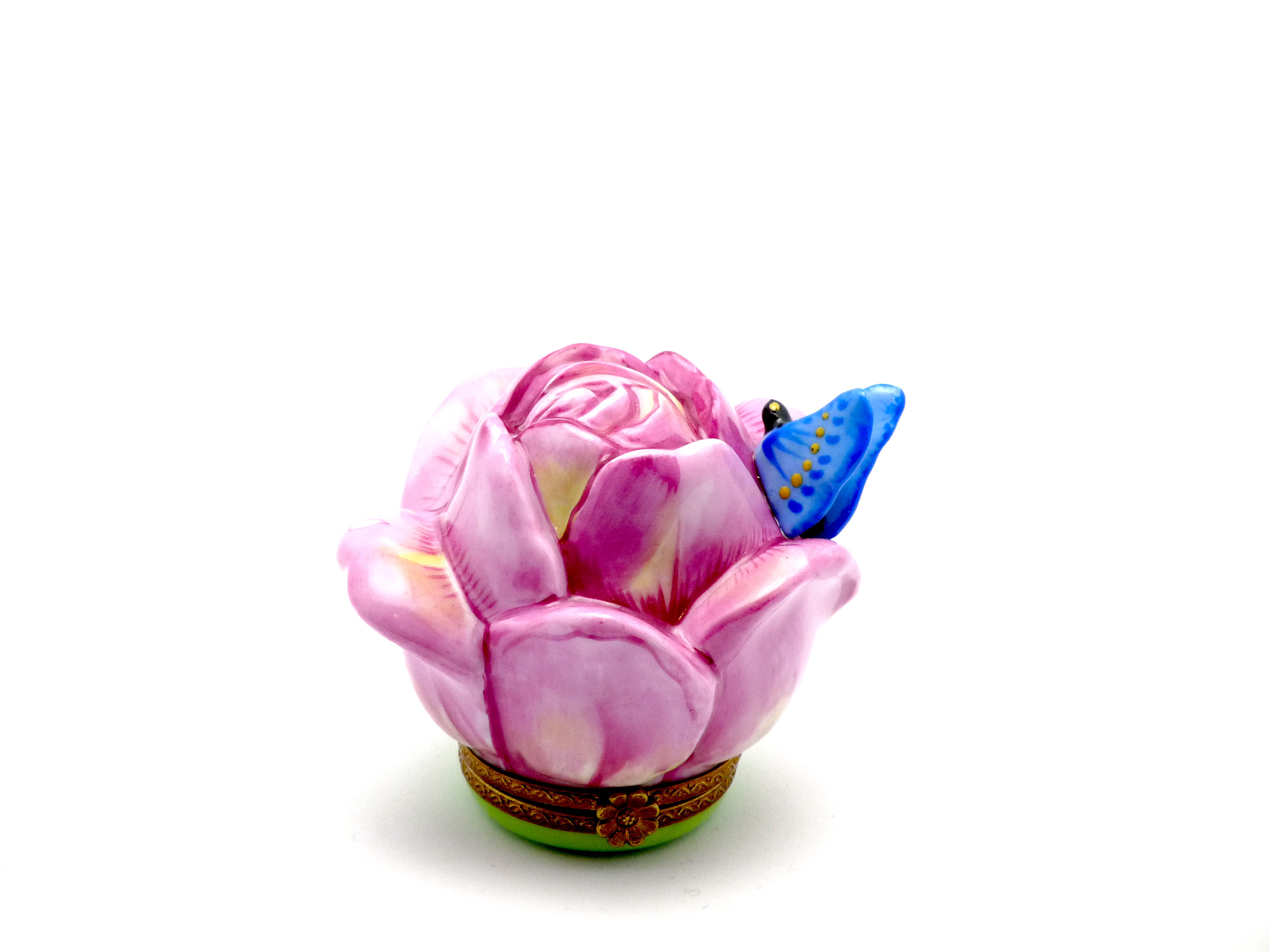 Large rose with mini butterfly
