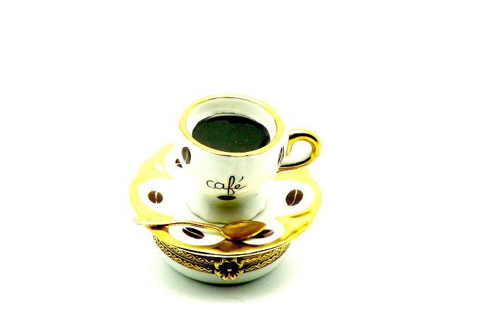 Cafe - cup & saucer with spoon