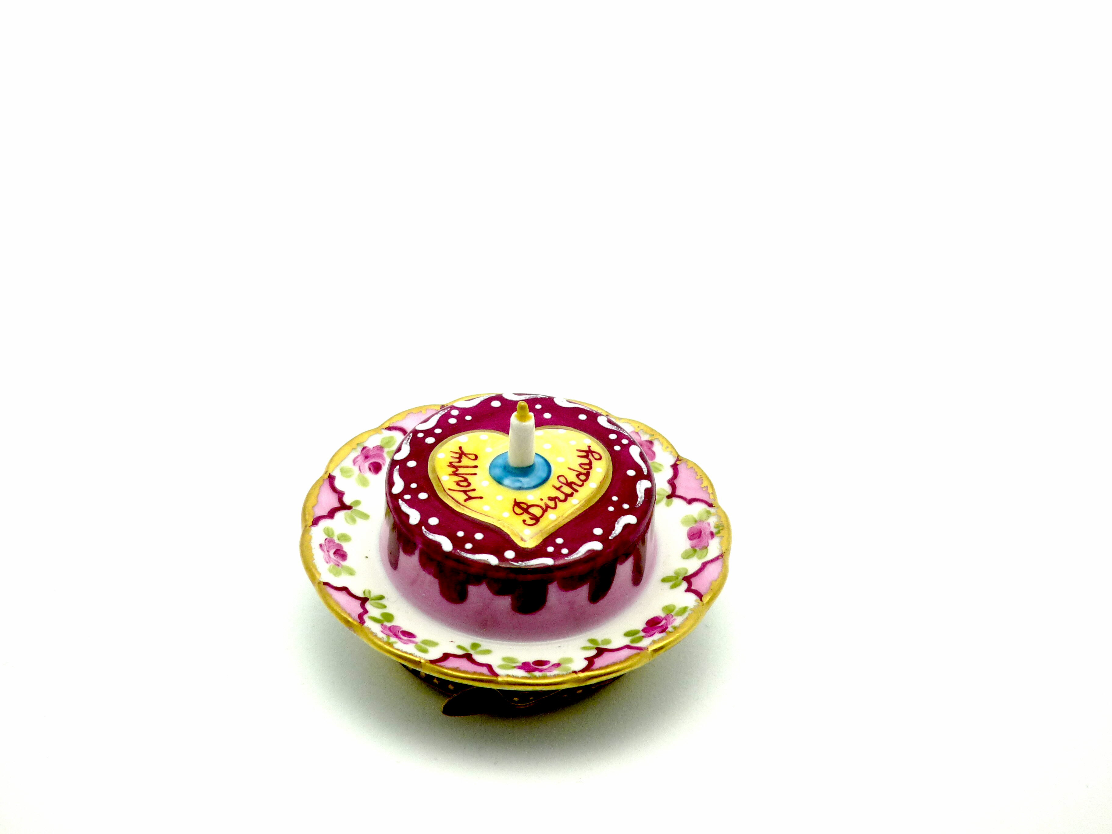 Happy Birthday cake w/ 1 candle