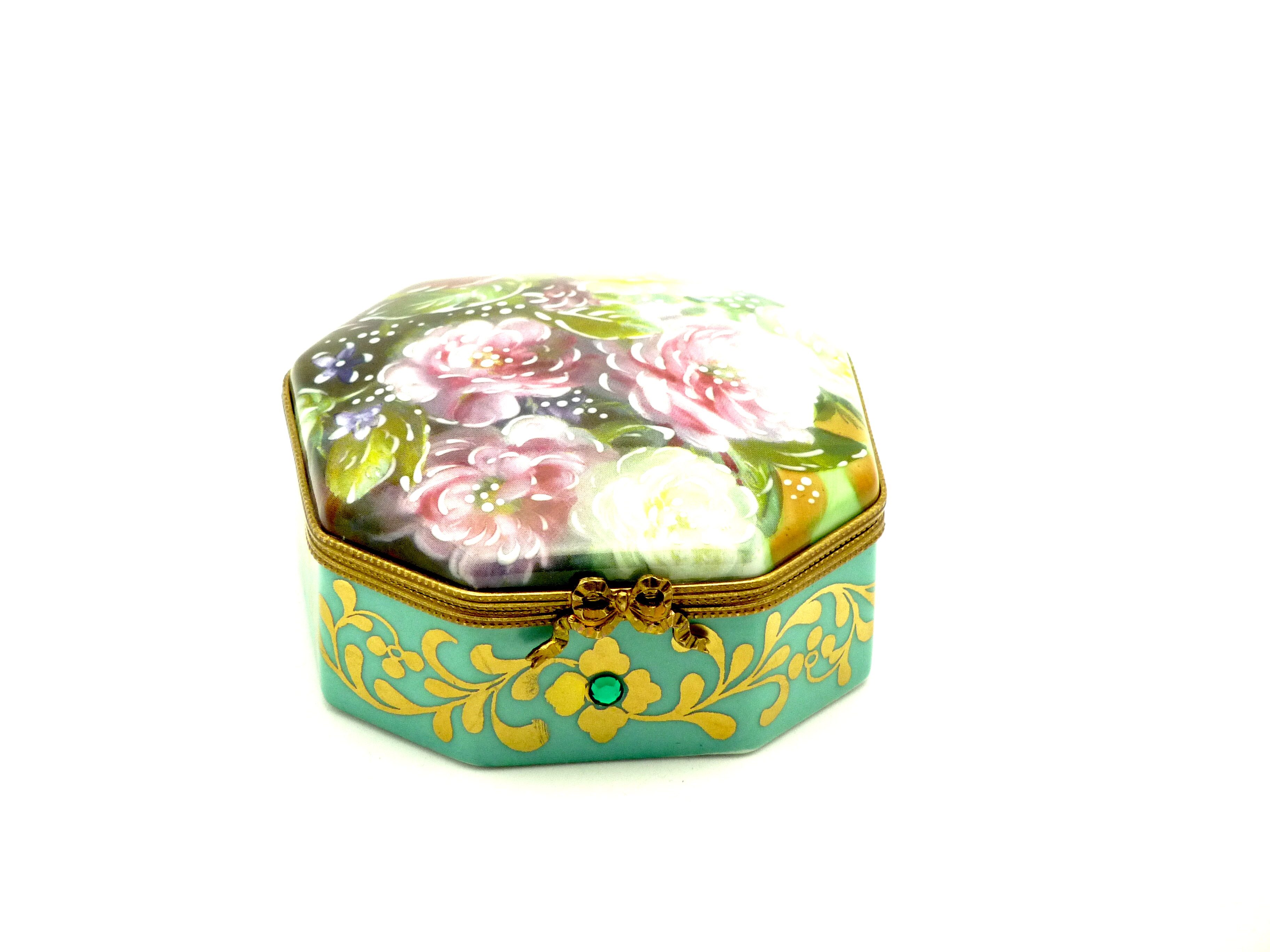 Octagonal box w/children playing by water. ..Prestige Collection...Ltd Ed. to 250..