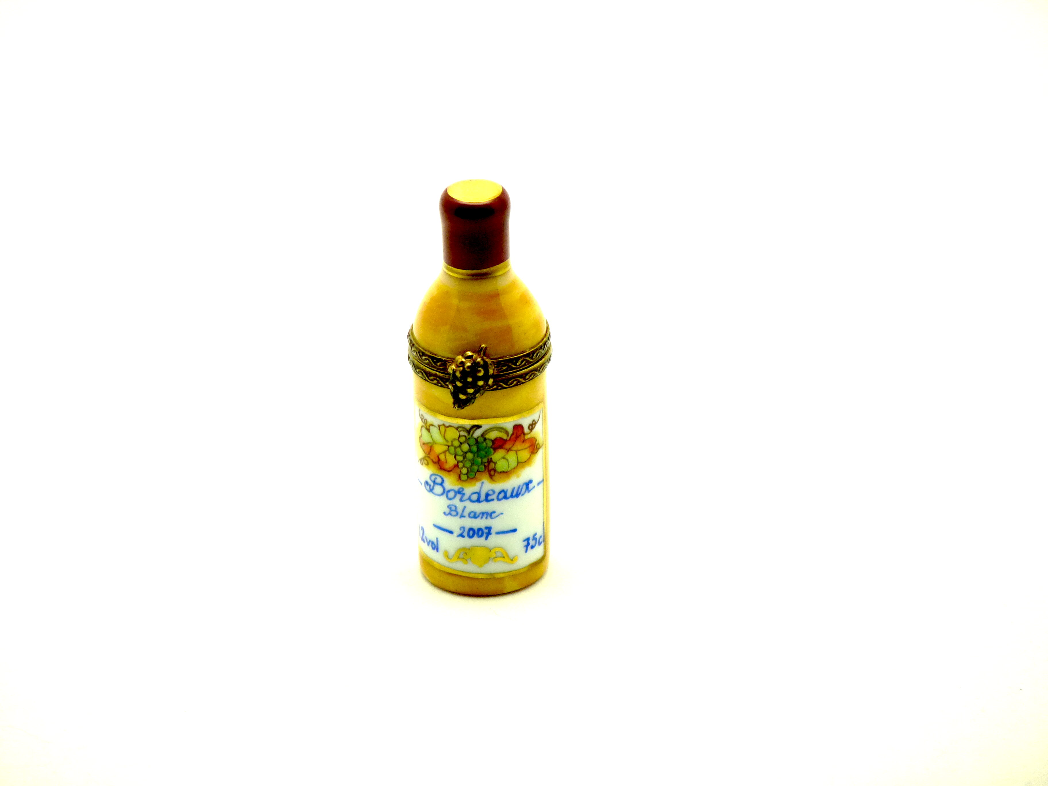 Bordeaux wine bottle - white