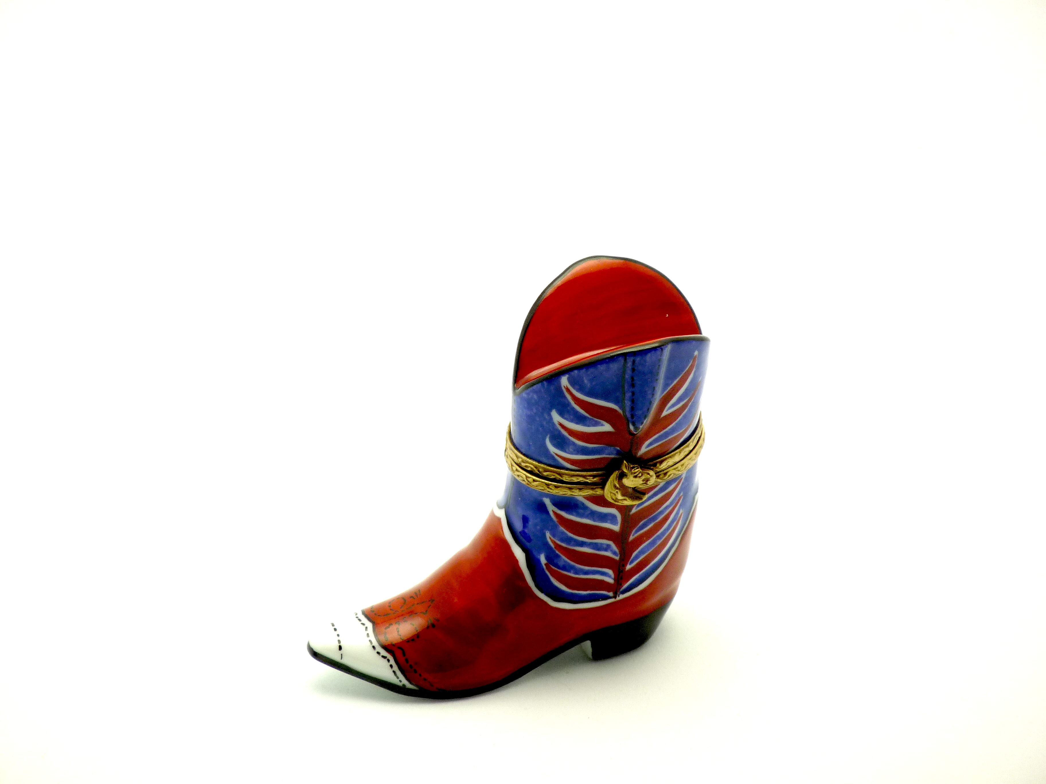 Cow Boy Boot red & blue