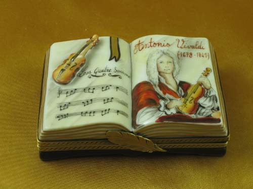 Music book with violin