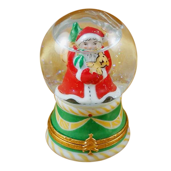 Santa in globe