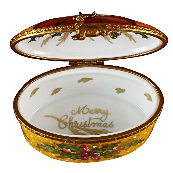 Studio collection - oval w/santa claus - Limoges Boxes and Figurines ...