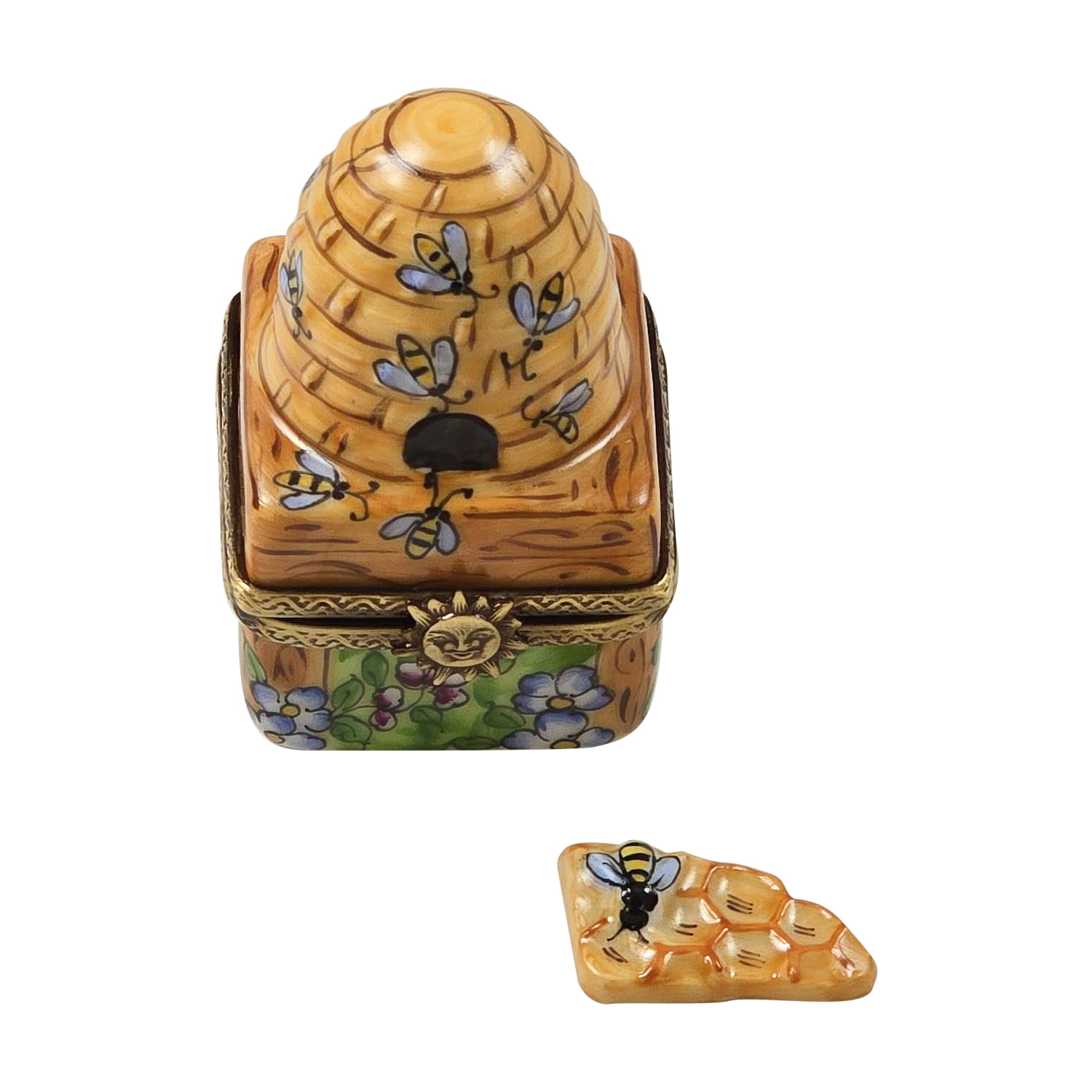 Floral Beehive With Honeycomb