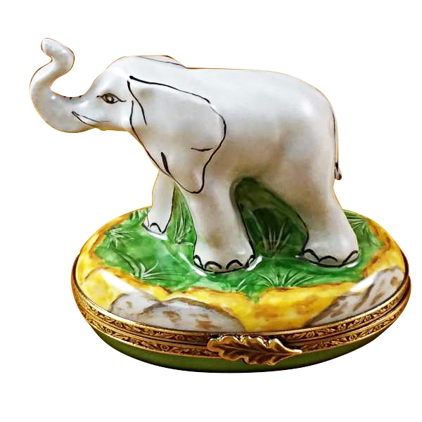 GRAY ELEPHANT TRUNK UP