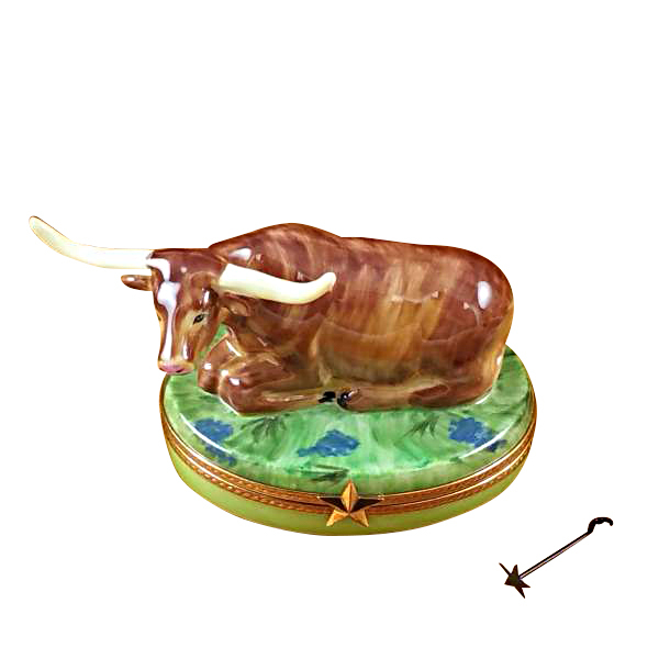 Lazy Longhorn With Star Branding Iron