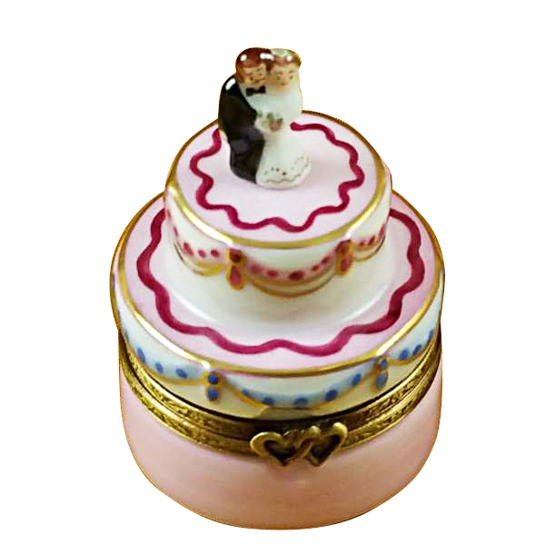 Mini wedding cake w/bride & groom
