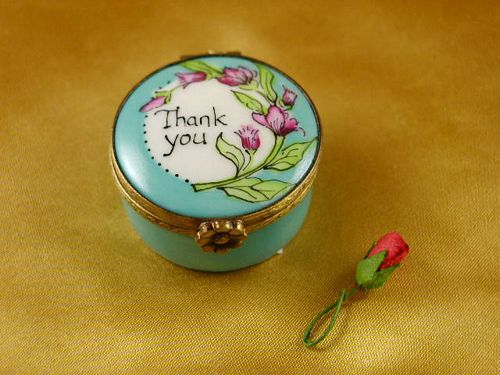 THANK YOU - ROUND WITH REMOVABLE ROSE
